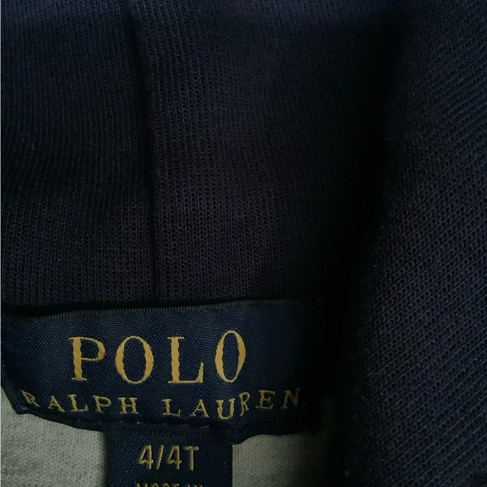 Ralph Lauren Kids Gray and Navy Hoodie Sweatshirt